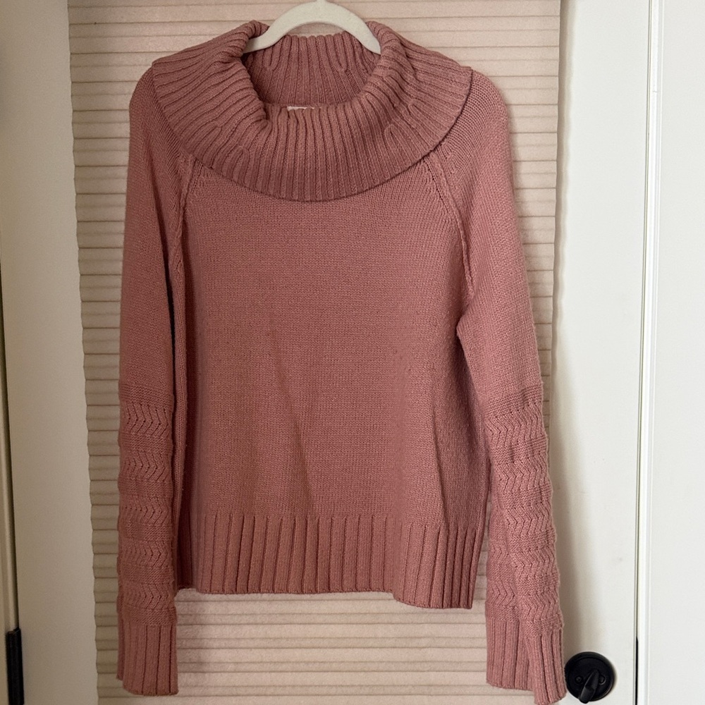 Caslon Dusty Rose Cowl Neck Sweater